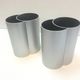 Pair of minimalist vase, 70s
