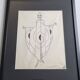 Fashion sketch, original drawing, monogrammed by Jean Eden, 30 x 40 cm