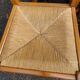 6 solid oak dining chairs with straw 105cm