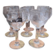 Set of 8 vintage bistro drop aperitif glasses.