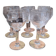 Set of 8 vintage bistro drop aperitif glasses.