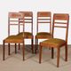 Set of 4 chairs, French work from the 1950s.