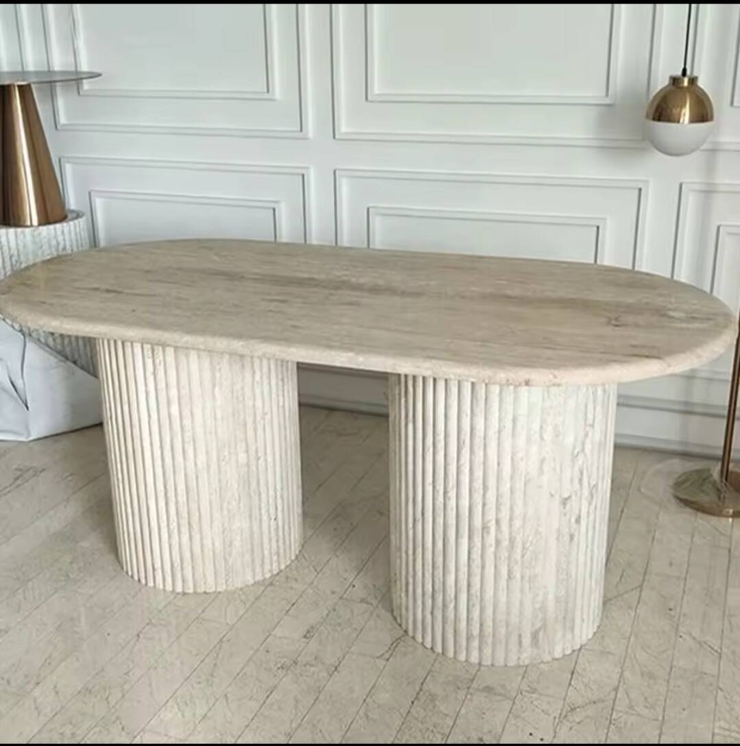 Travertine table
