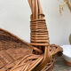 Large old woven wicker log basket