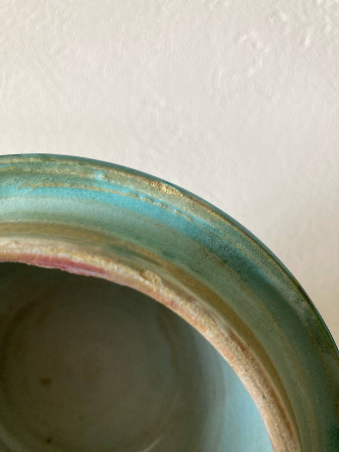 Small butter pot Jobbana Morocco Fez 19th century with centipede and geometric decorations