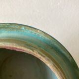 Small butter pot Jobbana Morocco Fez 19th century with centipede and geometric decorations