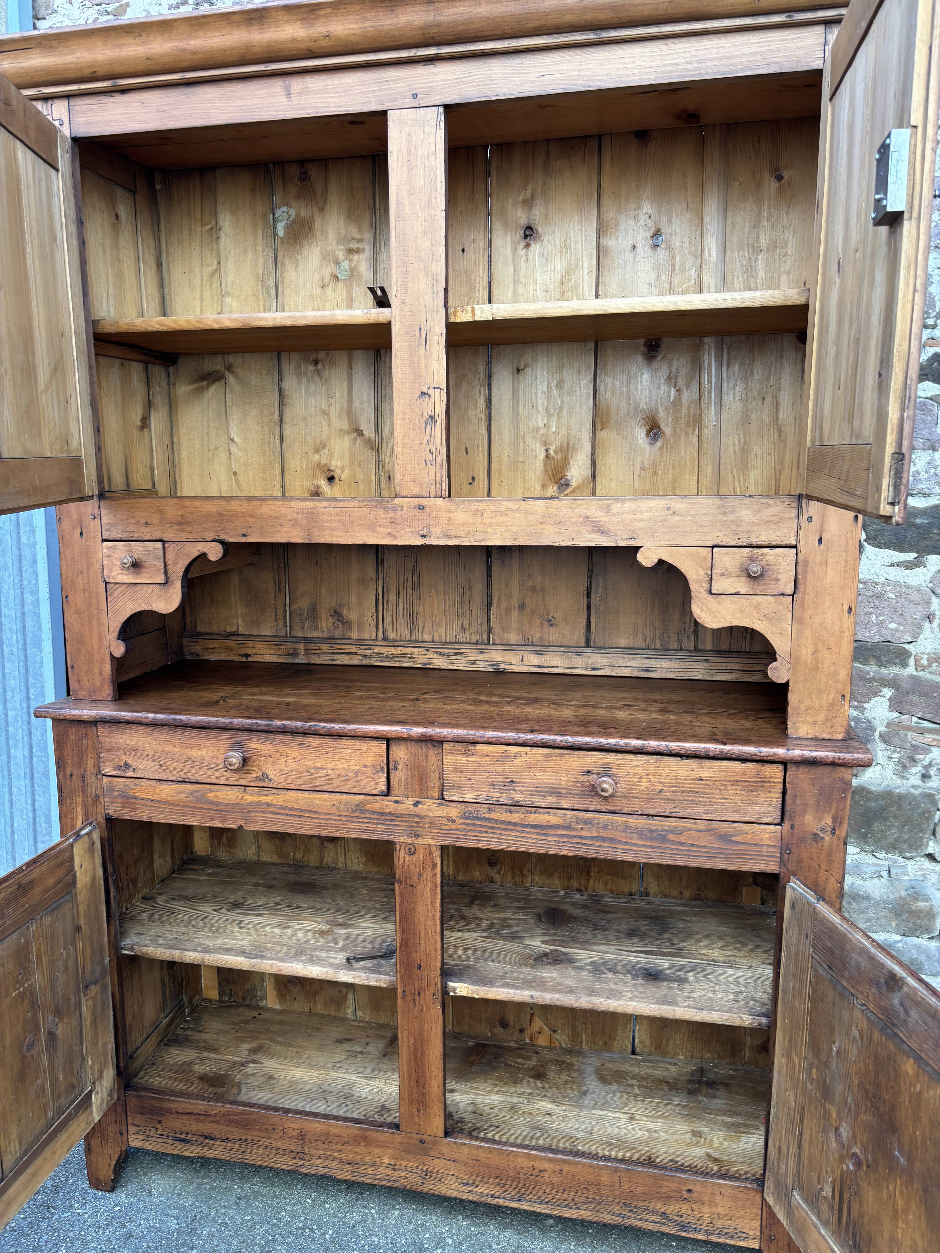 Savoie buffet, French cottage buffet, kitchen sideboard, 1850s.