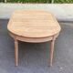 Round dining table Louis Philippe stripped in raw solid cherry wood Italy