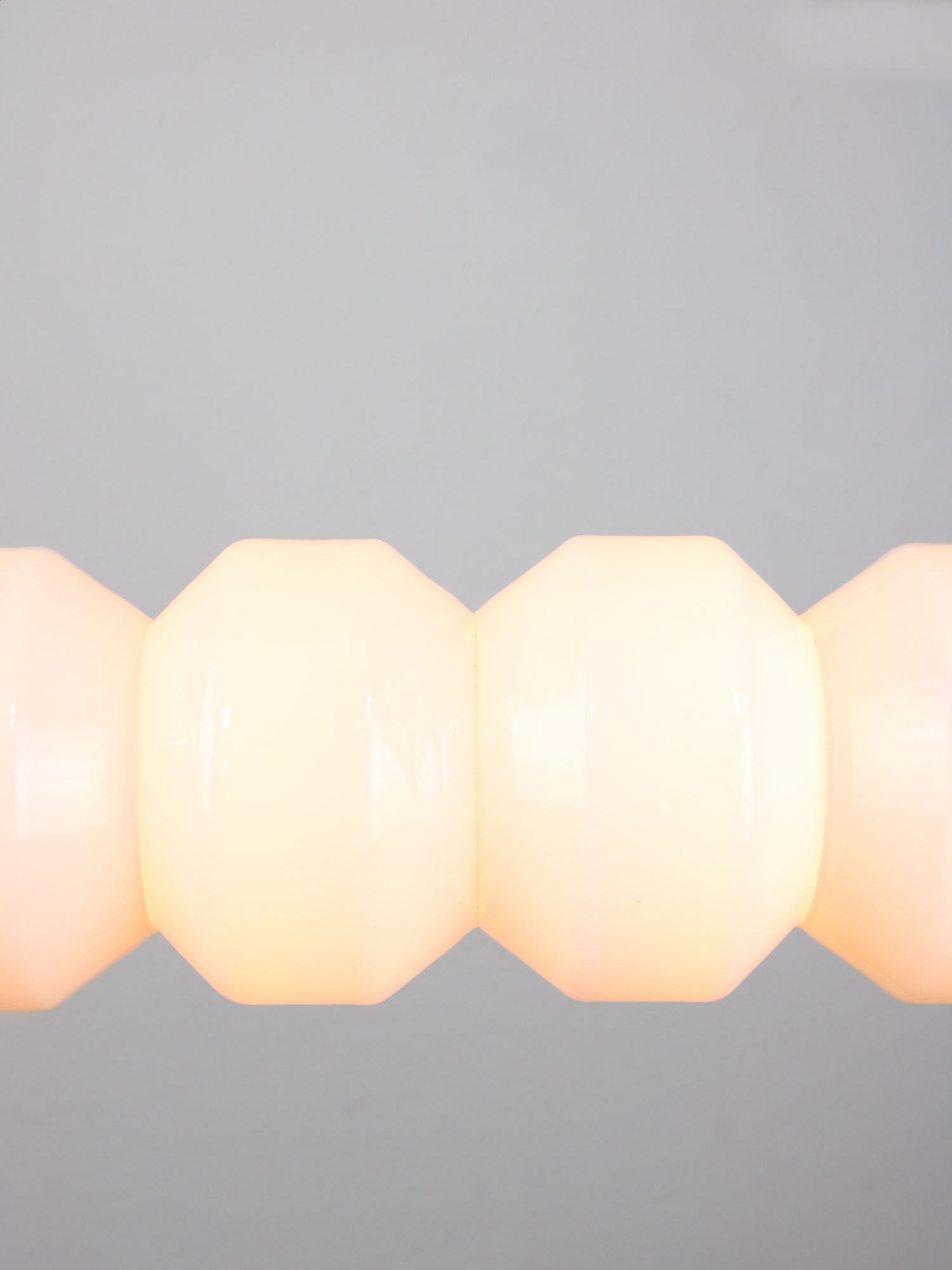 Mid-century opaline & brass pendant lamp