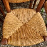 Set of 6 mulched wooden chairs