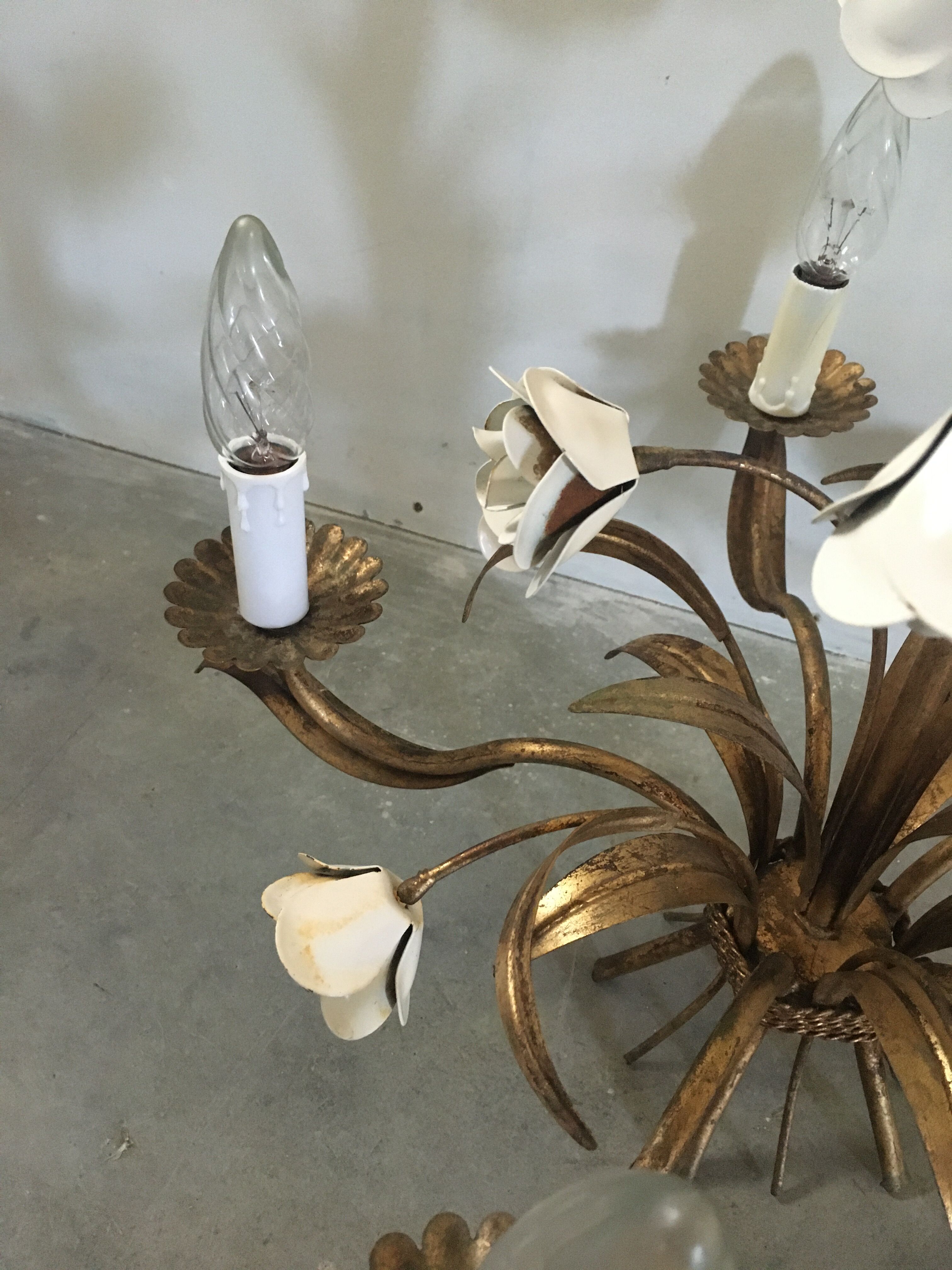 Flower wreath chandelier, 60s