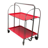 Chariot de service pliable vintage allemand, bar à maison ou table d'appoint, années 1970
