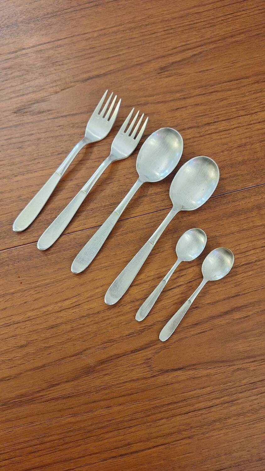 SFAM silver metal serving set for 2