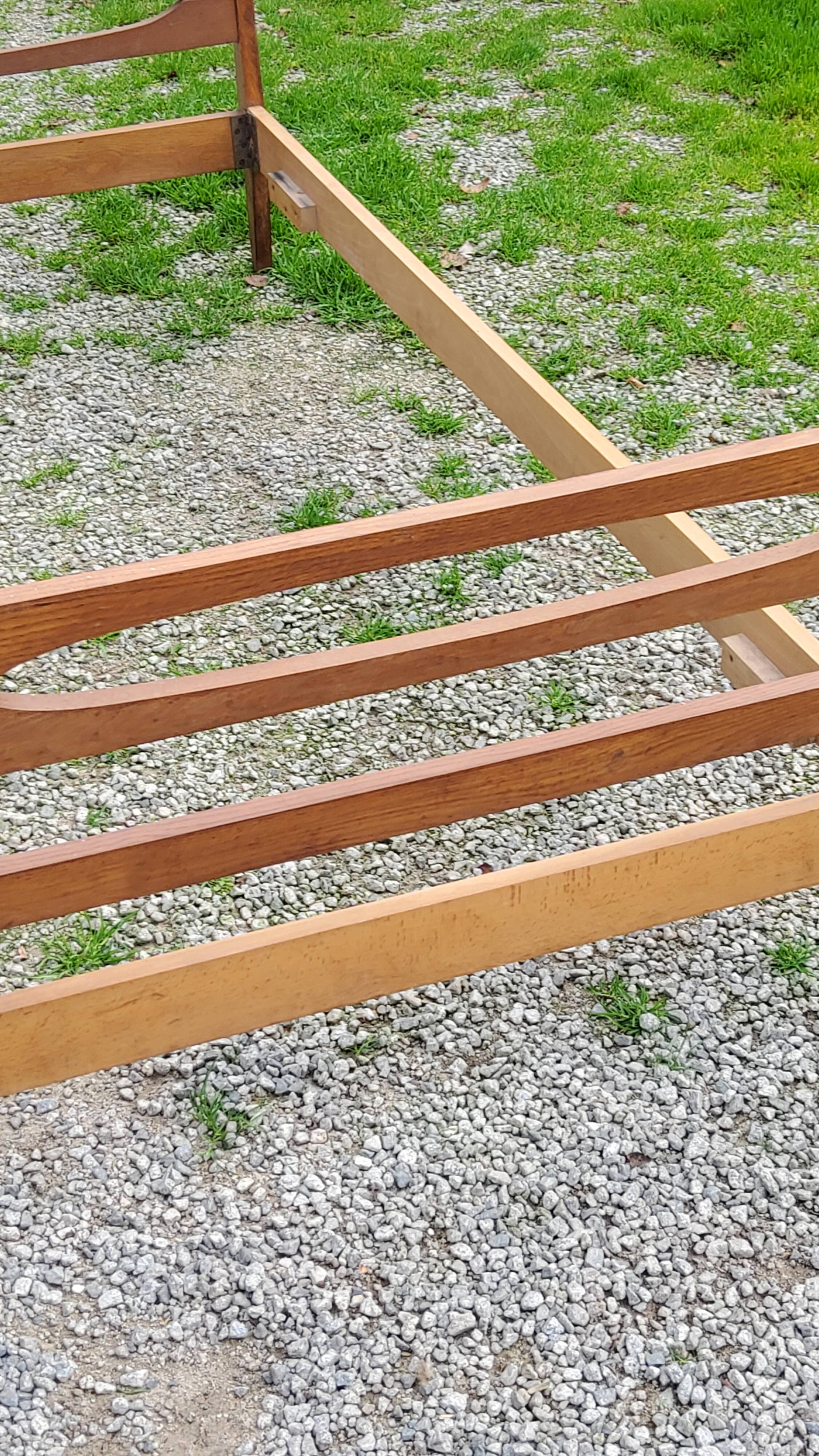 Vintage 50s oak daybed