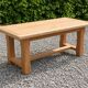 Table basse vintage en chêne style table de ferme – bois naturel – 103 cm