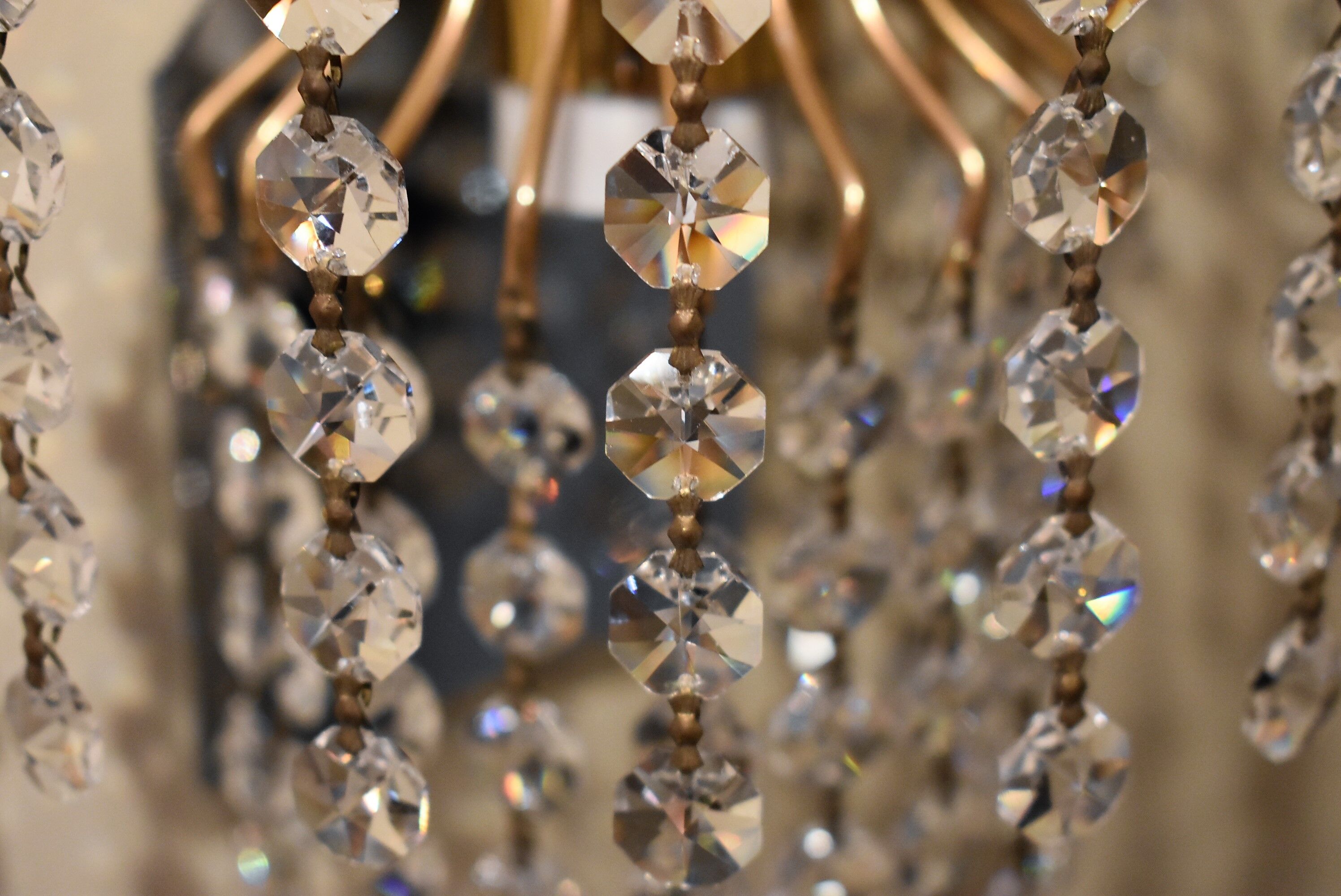 Pair of vintage tassel wall light