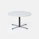 Round model 3696 coffee table by Gispen, 1970s – white melamine top and chrome base
