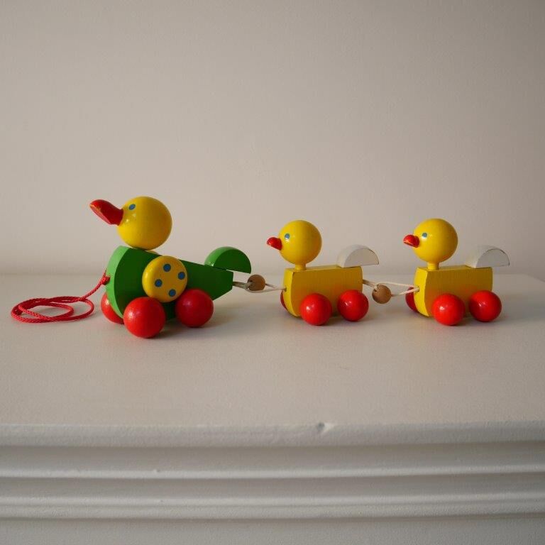 Pulling wooden ducks
