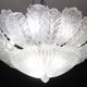 Plafonnier vintage en verre de Murano transparent de grande taille, modèle Verona, 197