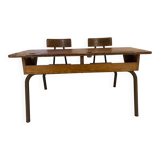 Double vintage school desk