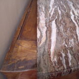 Chest of drawers 2 drawers Louis XV curved rosewood