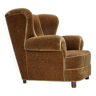1960s, Danish reclining chair, velour, original very good condition.