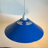 80s blue metal pendant light