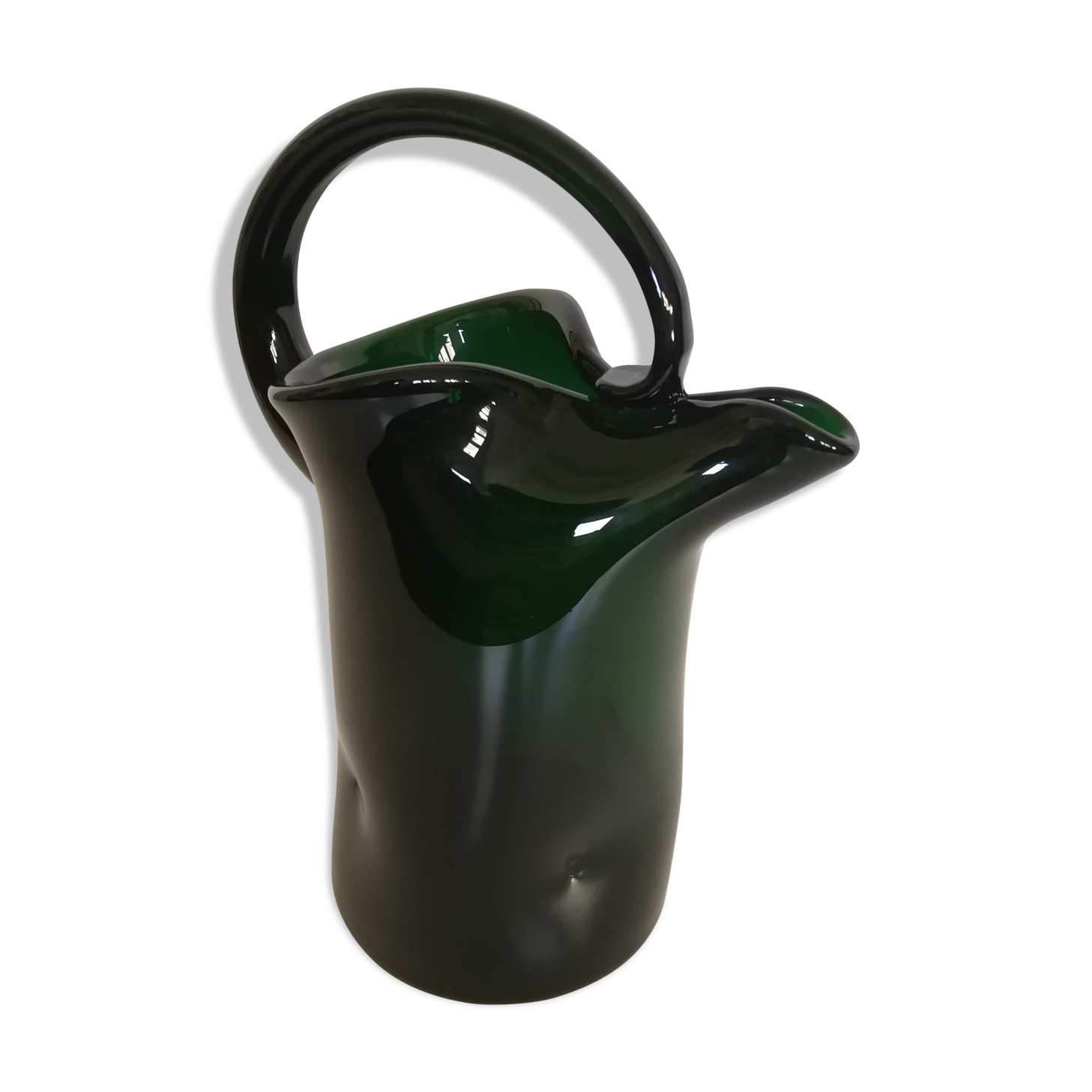 Old blown glass pitcher