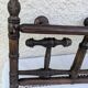 Antique wall coat rack, wooden turned bamboo, bistro 1900.