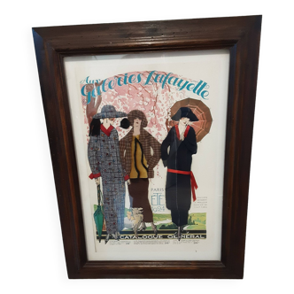 Fashion painting 1924 At Galeries Lafayette