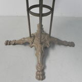 Steel garden table on cast iron base