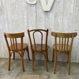 set of 3 mismatched bistro chairs