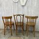 Série de 3 chaises bistrot dépareillées
