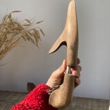 Old wooden shoe trees shapes vintage shoes