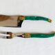 Laguiole couteau et fourchette en acier et laiton