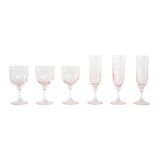 Set of pink glasses, French design, 1970s, made in France