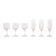 Set of pink glasses, French design, 1970s, made in France