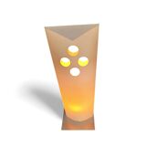 4 x Danish Bala Bonbori table lamp / Design Zentrum Nordrhein Westfalen / Incredible rare. Paper lampshade. 52 cm x 18 cm