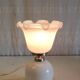 Lampe à poser en verre opalin rose - mid. XXeme