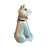 Card holder door porcelain menu dog Art Deco Limoges France