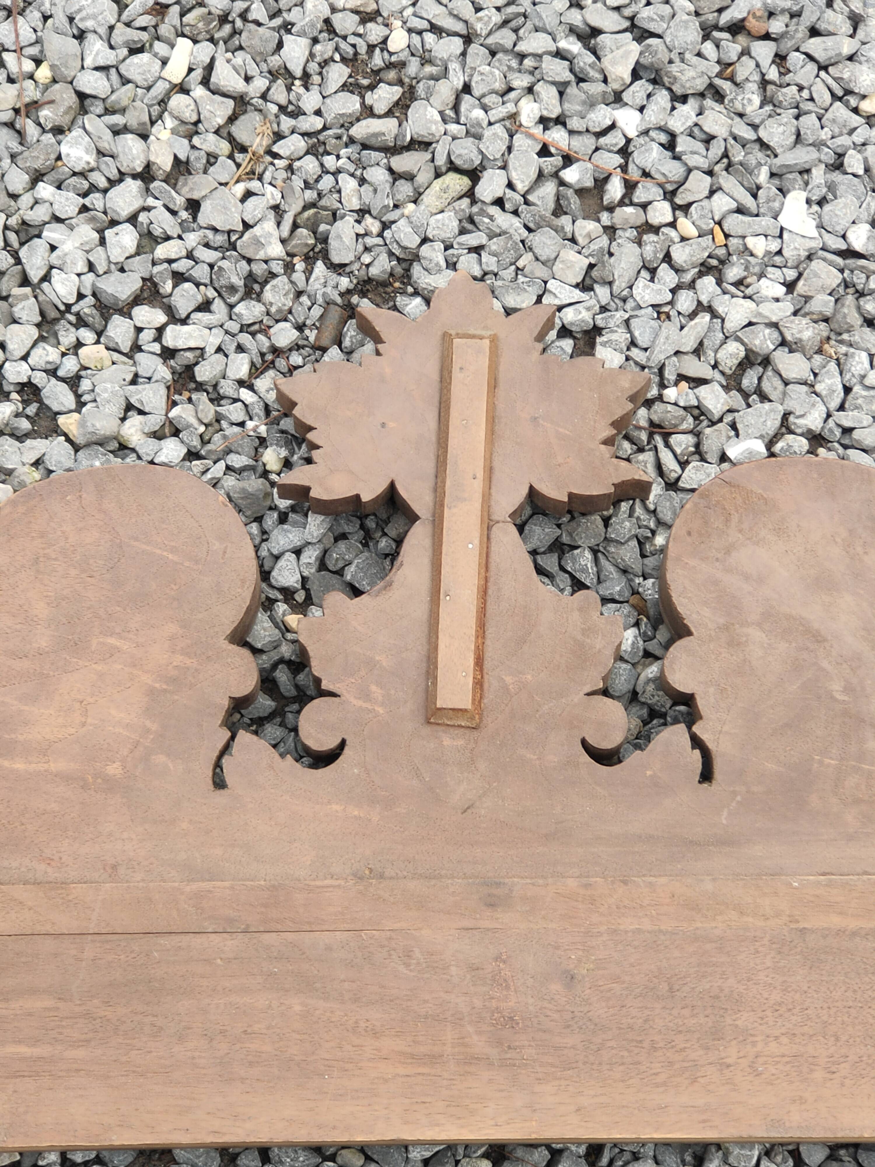 Ancient walnut pediment