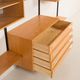 Rare Kai Kristiansen 3 bay wall unit in beech, 1970s