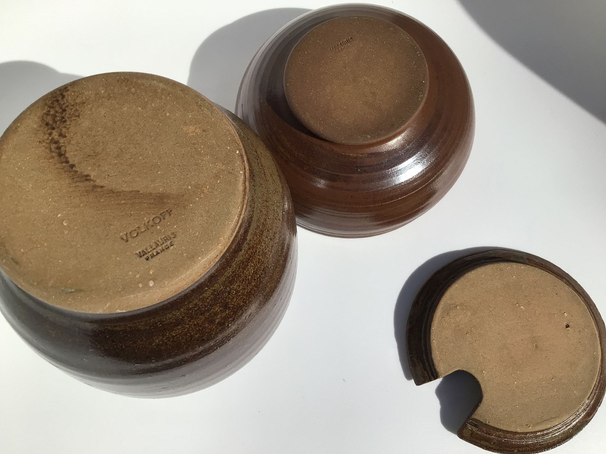 Pot lid and bowl Volkoff Vallauris