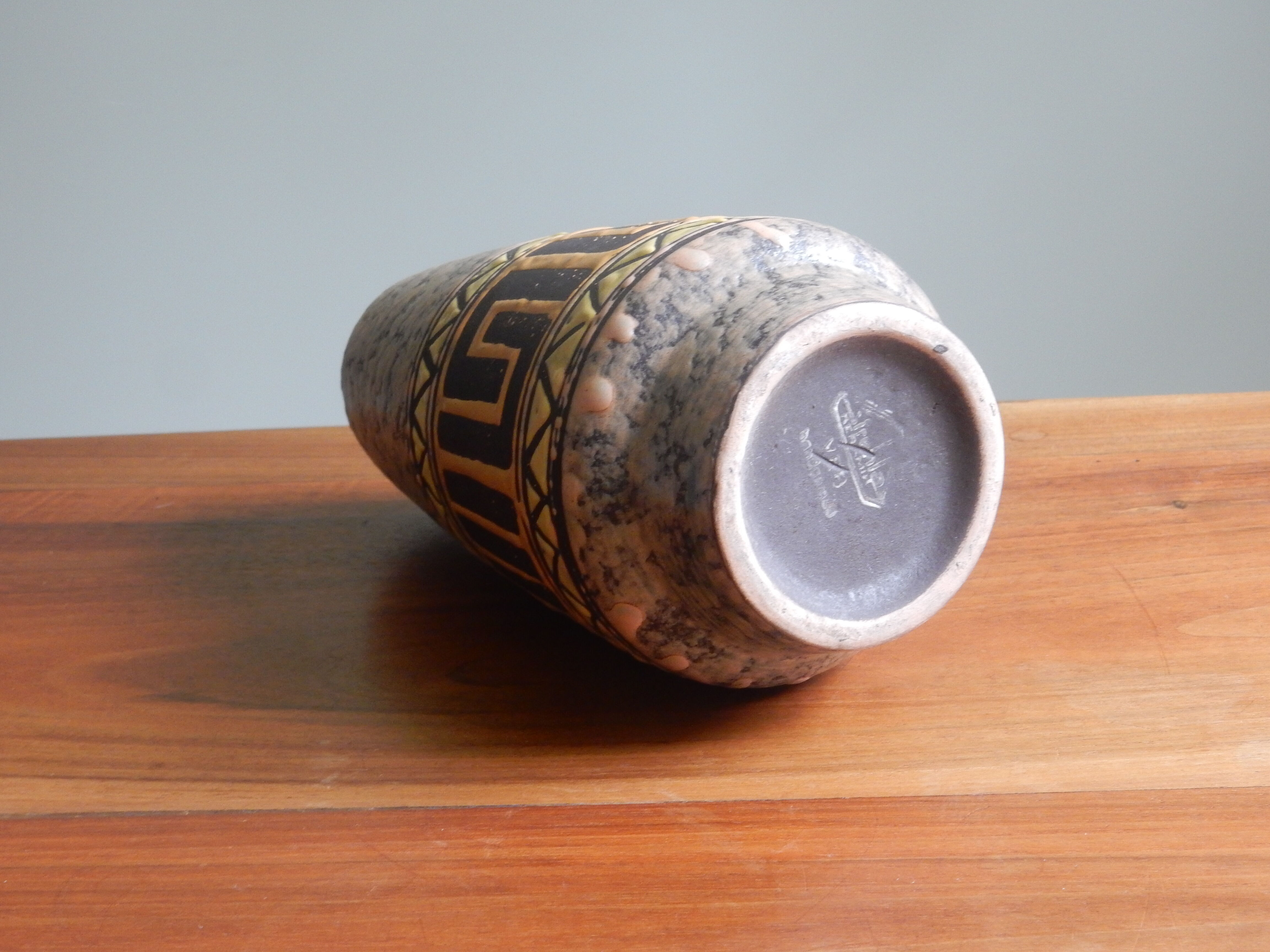 Strehla German ceramic vase from the 60s