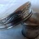 Lot of 4 glass toilet bottles, silver metal caps