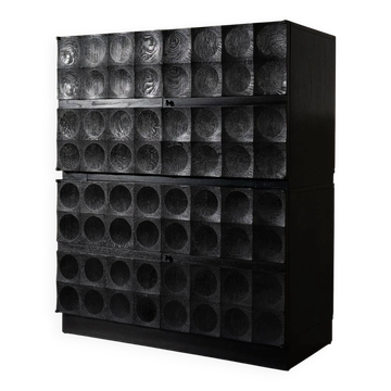 Brutalist Cabinet by J. Batenburg, Belgium 1970s