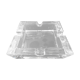 Imposing minimalist vintage crystal ashtray from the 70s