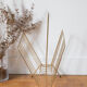 Vintage magazine holder in gold metal