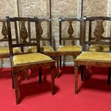 Set of 6 inlaid chairs – Biedermeier / Restoration style