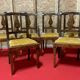 Suite de 6 chaises marquetées – style Biedermeier / Restauration